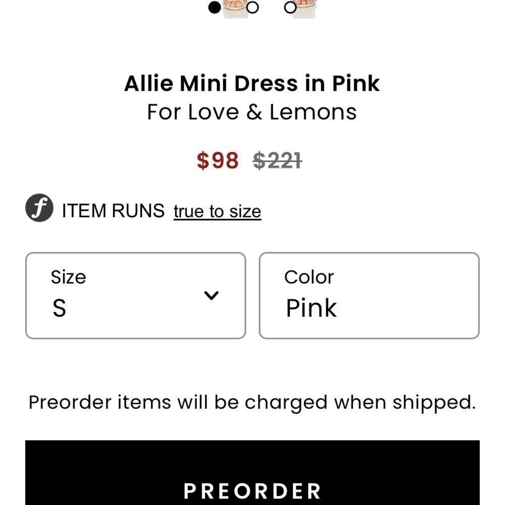 For Love & Lemons Allie Mini Dress Size L NWT - Picture 11 of 11